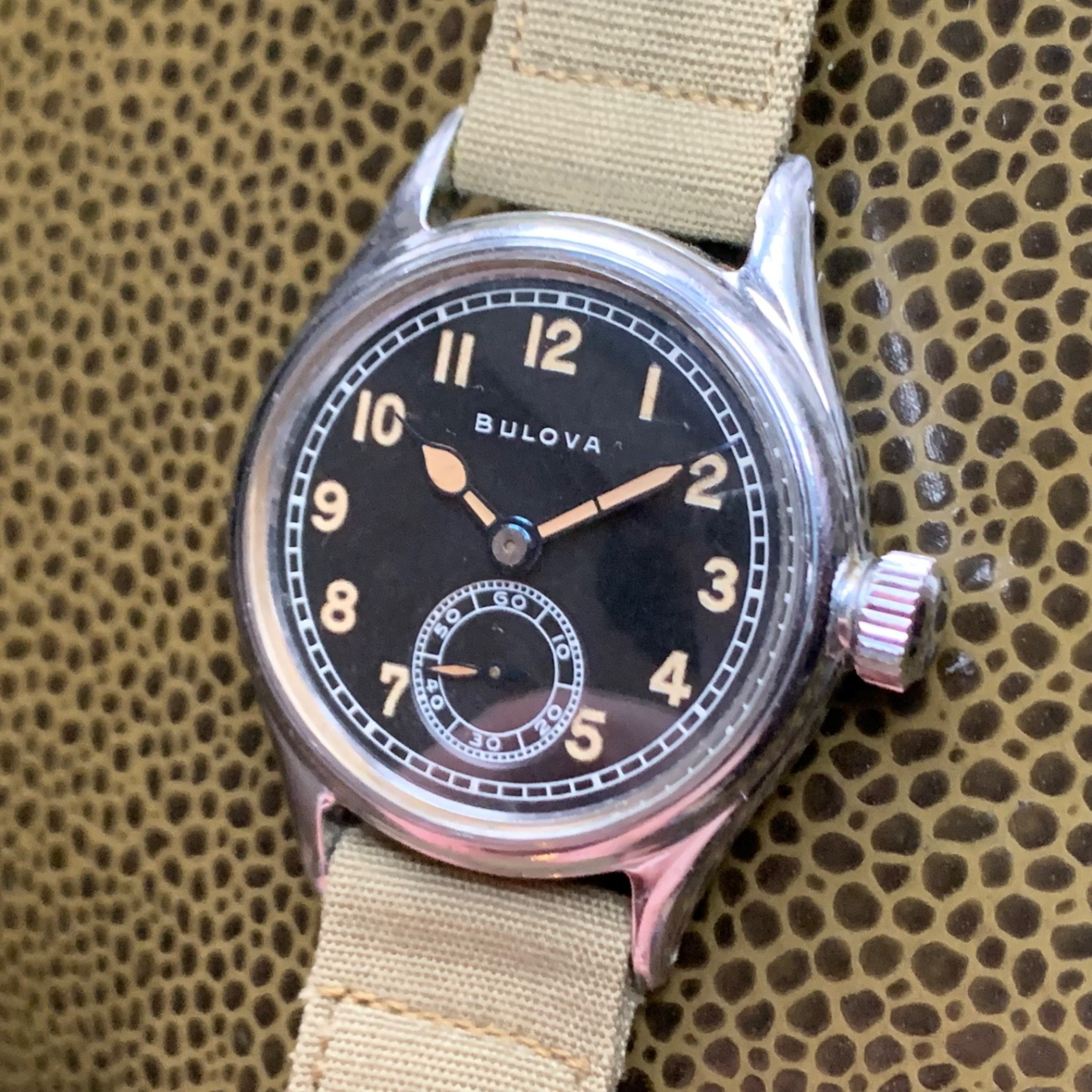 1945 Bulova ORD DEPT 10AK US Military Issued WWII Luminous Watch 