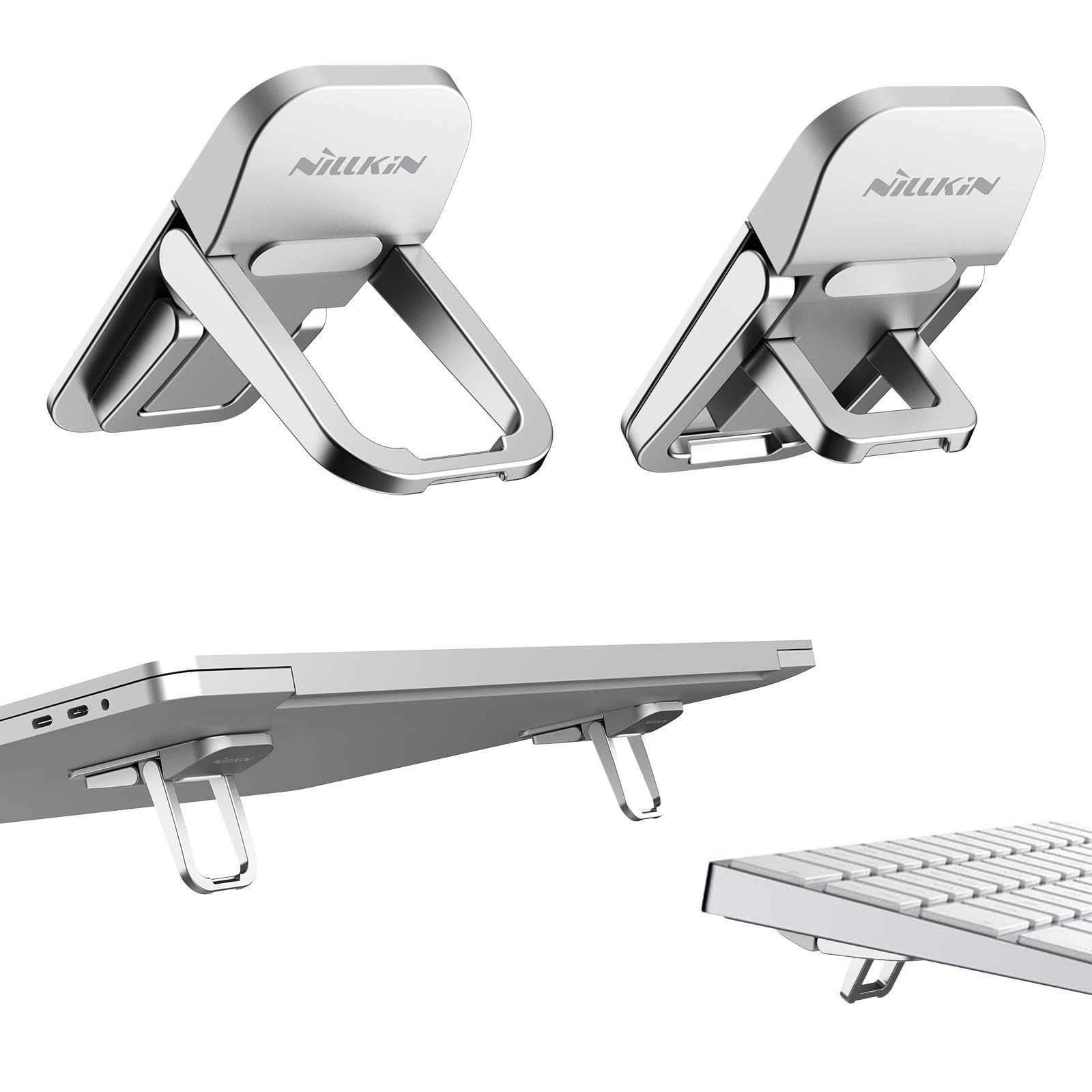 Mini Laptop Feet & Flip Keyboard Riser for Ergonomic Desk Setup