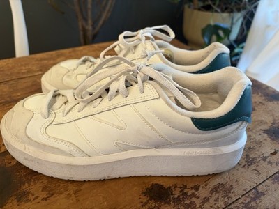 NEW BALANCE CT302 WHITE GREEN COURT LEATHER SNEAKER Size 10