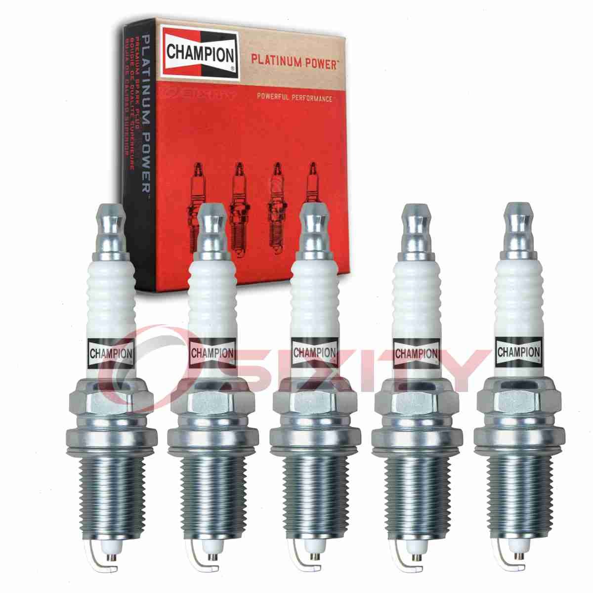 5 pc Champion Platinum Spark Plugs for 1992-1994 Acura Vigor 2.5L L5 pp
