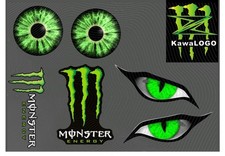 Monster Energy Drink Sticker Sheet A4 Size, Motorcycle, Helmet, Bikes