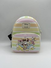 Mickey & Friends Rainbow Stripes Convertible Mini Backpack & Crossbody Bag NWT