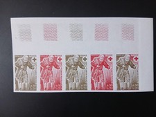 variété non dentelé essai couleur croix rouge 1959 France 1977 neufs XX Luxe