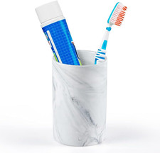 Bathroom Tumbler Cup, Ceramic Toothbrush Holder Stand for Mouthwash Rinsing, Too