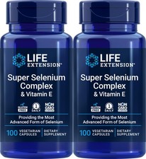 Life Extension Super Selenium Complex 200 mcg & Vitamin 100 Count (Pack of 2)