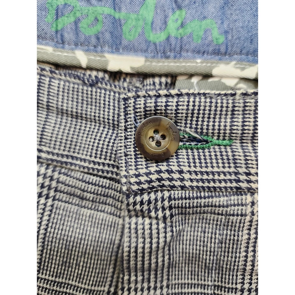 Pantalón Chino Boden Pierna Ajustada a Cuadros Talla 32R Negro Blanco Algodón Oficina Preppy Informal Foto 2 de 4
