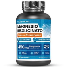 Vitastrong Magnesio Bisglicinato 240 Capsule - Anti Stress e Affaticamento