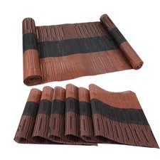 Placemats with Table Runner Set Heat Resistant, Non Slip Mats,Crossweave Wove...