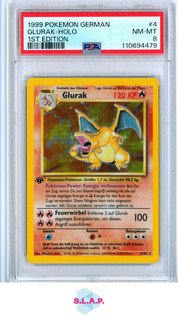 GLURAK HOLO POKEMON #4 1999 1ST EDITION NM MT GERMAN PSA 8