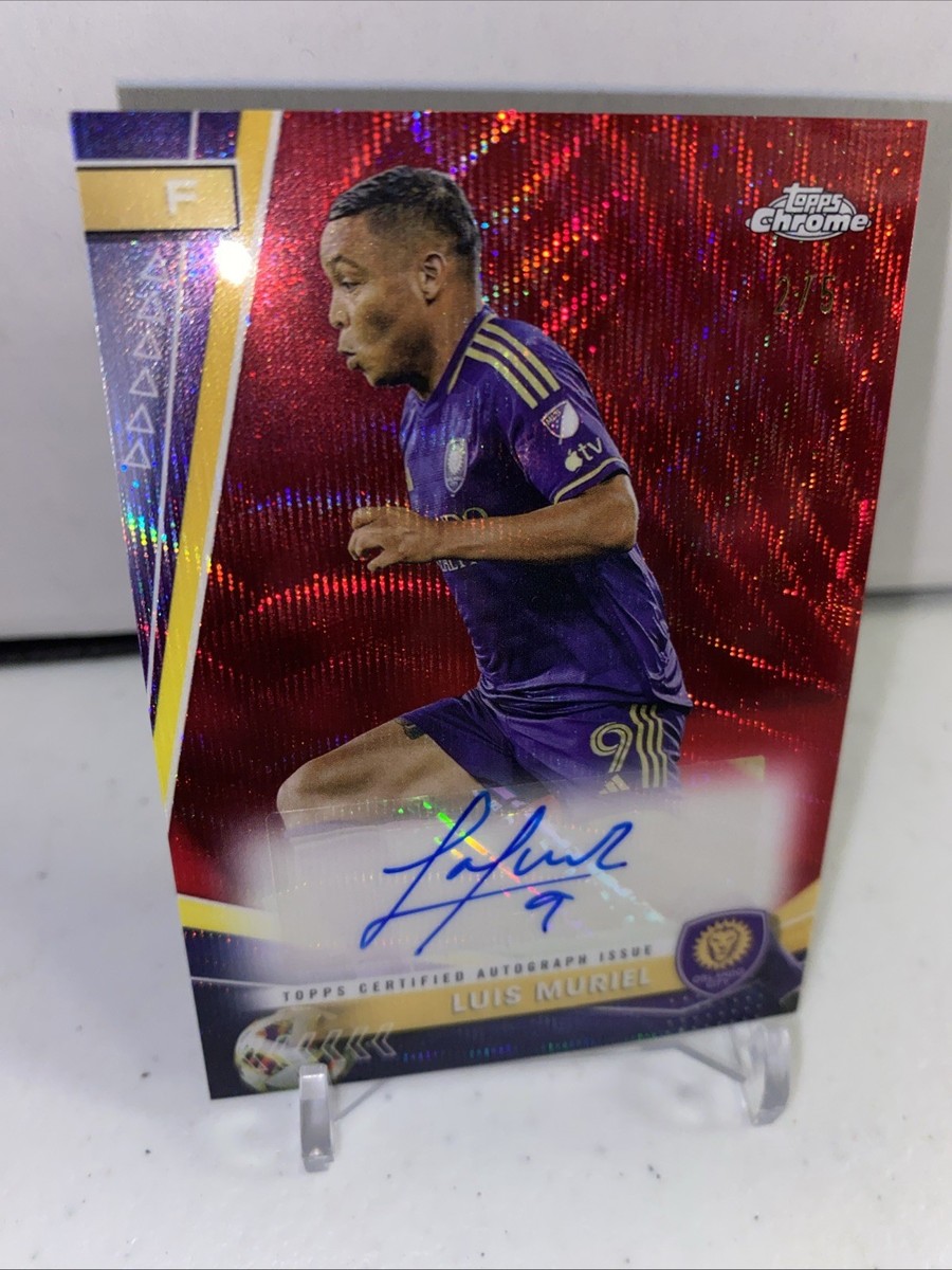 2024 Topps Chrome MLS Luis Muriel /5 Red Wave Auto Orlando City | eBay