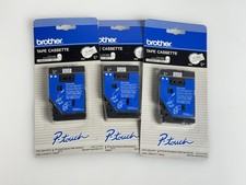 Brother TC-20Z1 Black on White P-Touch 9mm Label Tape 25 Feet Capacity Qty. 3