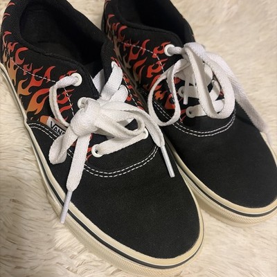 Kids Vans Doheny Flame Black/White Size 1