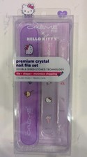 Hello Kitty x The Cr me Shop Crystal Nail File Set 2 Glass Files  Case NIB