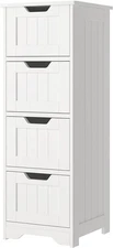 Homfa HMD-005 Modern Bathroom Floor Cabinet with 4 Drawers, Free Standing