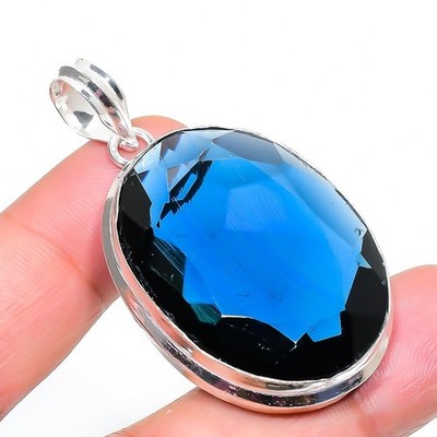 Facettierter Iolith Edelstein Handarbeit 925 Sterlingsilber Schmuck...