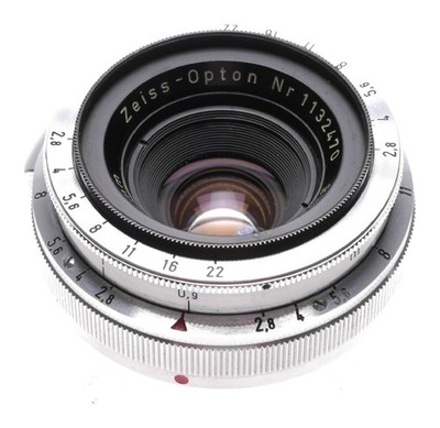 Zeiss Opton Biogon 1:2.8 f=35mm Contax RF chrome rare coated lens