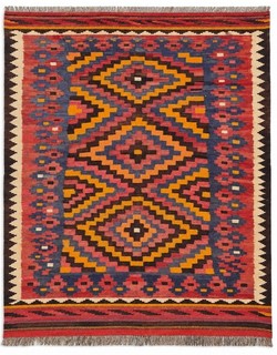 Handmade Hand Knotted Woven Vintage Afghan Maimana Kilim Wool Area Rug 10 x 5 Ft