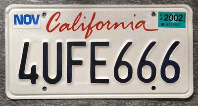 California , USA Nummernschild / Kennzeichen / License Plate / TOP Zustand