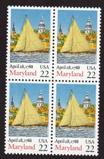 Scott #2342 Maryland Block of 4 Stamps - MNH