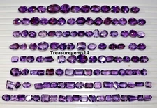50 CT WHOLESALE LOT RING SIZE NATURAL VVS AMETHYST CUT FACETED LOOSE GEMSTONE