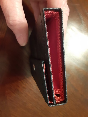 VTG. IBCA BLADE BLACK LEATHER W/RED VELVET INTERIOR KNIFE HOLDER ONLY NO KNIVES - Picture 3 of 13