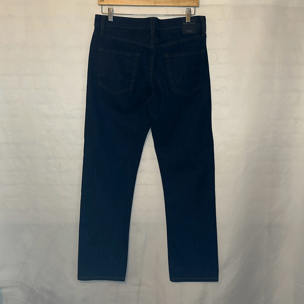 Nautica Mens Dark Wash Straight Fit size 30x30 Jeans Denim image 5