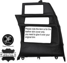 BLACK STITCH RADIO BEZEL TRIM SURROUND LEATHER COVER FITS CORVETTE C4 1994-1996