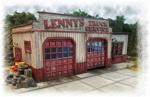 Bar Mills Modelos 0382 Escala HO Camión Lenny's Servicio Garaje (Kit) | Zustand: New