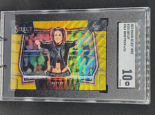 2023 Panini WWE Select BAYLEY Gold Wave Ringside /10 #230 Graded 10 SGC