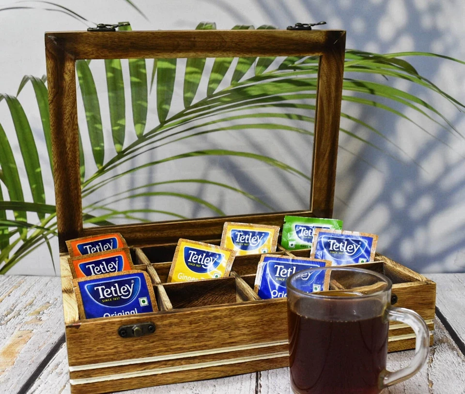 Boîte à thé pour organisateur de sachets de thé avec 12 emplacements, stockag... - Photo 4/4