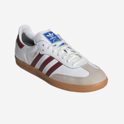 Adidas Samba OG Leather 'White/Burgundy/Gum' - IF3813