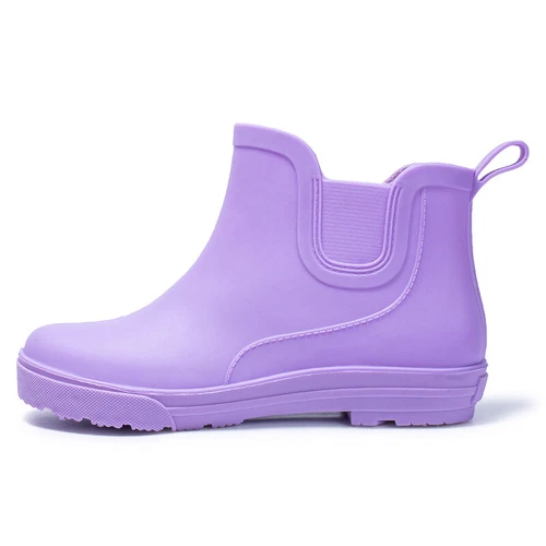 Stivali donna larghi polpaccio comodi in gomma stivali da pioggia donna stivali da pioggia slip on outdoor - Foto 4 di 49