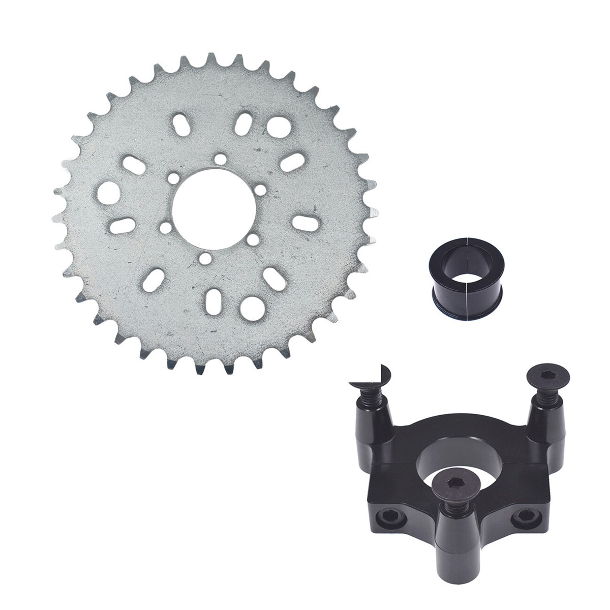 35T Sprocket CNC Black Adapter For 49 66 80cc Motorized