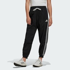adidas Women's Comfortable Woven Track Suit Pants FS2439 Black White Stripes