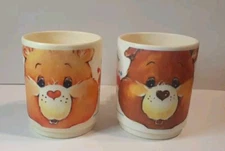Vintage CARE BEARS Stackable Deka Cup Mug USA Tenderheart & Friend Preowned 