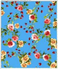 Crepe Techno Printed Rima Floral Fabric - Stretch Crepe for Prom Dress Fabric