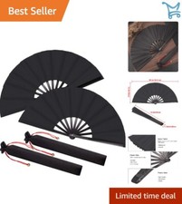 Large Folding Hand Silk Fans Chinese Tai Ji Fans for Men Women Festival Dance