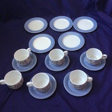 Vintage Lilac Blue Kiln Craft 6 Cups 5 Saucers 5 Side Plates