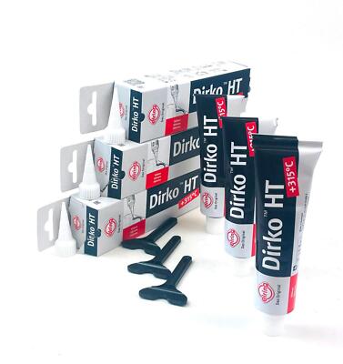 3x DIRKO HT Dichtmasse ELRING 70ml schwarz 315° Silikon 006.553 Ölwanne Getriebe