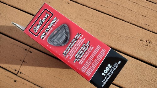EDELBROCK PRO-FLO 1000 1002 CHROME AIR CLEANER FILTER METAL SBC BBC SBF BBF CARB - Picture 3 of 12