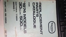 1974 Triumph Replacement Parts Catalogue 30CU.IN. 500CC Daytona T100R Series 1  