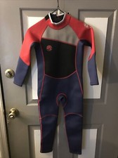 Scubadonkey 2.5mm Neoprene Full Wetsuit for Kids Red/Blue 10 NEW