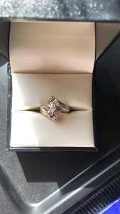Details about diamond wedding ring set size 7