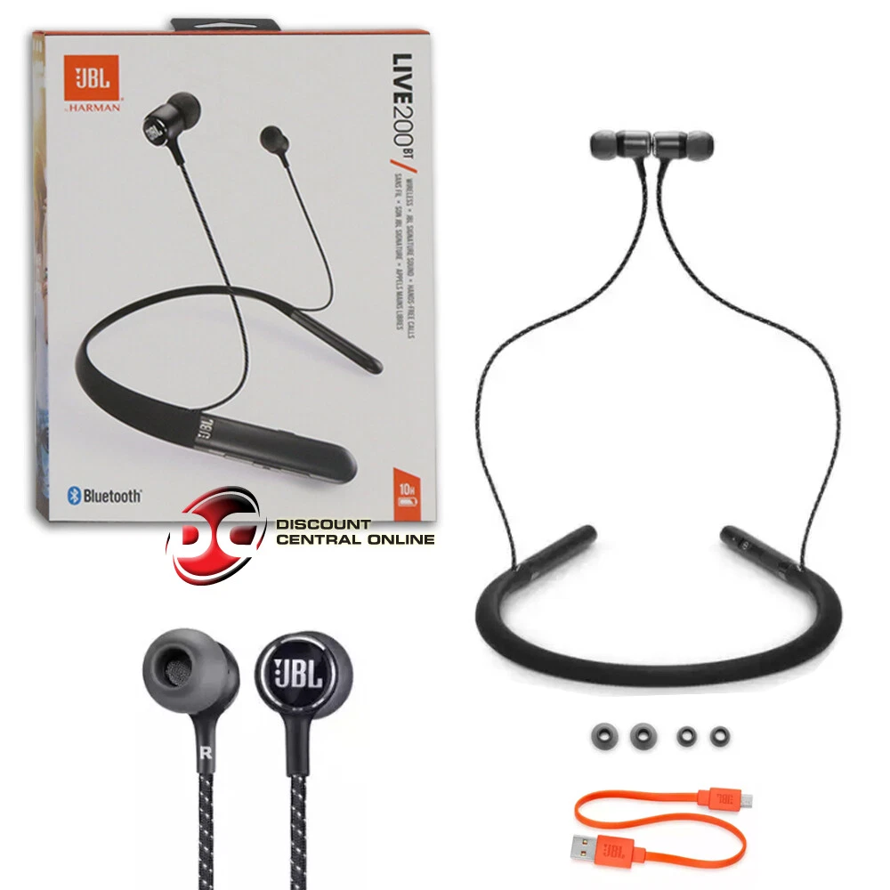 JBL LIVE 200BT BLUETOOTH WIRELESS EARPHONES IN EAR NECKBAND HEADPHONES