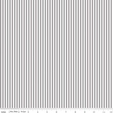Fat Quarter Riley Blake 1/8 Stripe Gray Cotton Quilt Fabric
