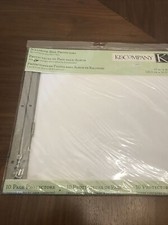 NEW K Company Scrapbook 12 12 Page Refill Protectors 10 pk White Expansion Posts