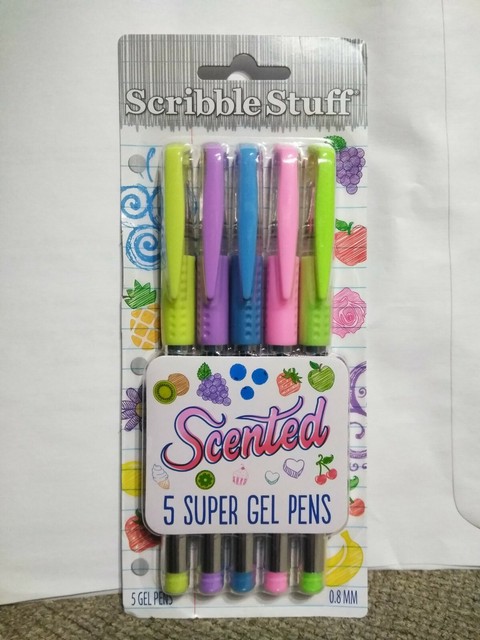 Write Dudes Scribble Stuff Scented Super GEL Pens Art Coloring Draw 5 