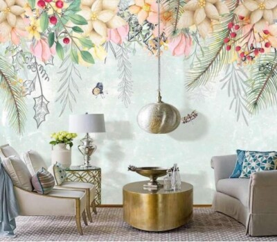 3D Branch Flowers ZHUA408 Wallpaper Wall Murals Removable Self-adhesive Ann