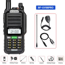 BAOFENG UV-98 U/VHF WALKIE TALKIE LONG RANGE TWO WAY HAM RADIO SCANNER 128CH USA