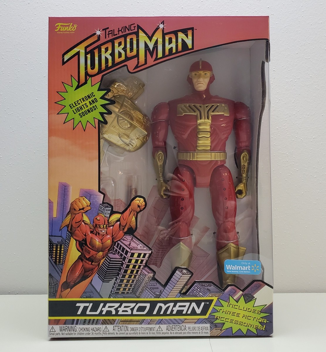 ターボマン人形Funko Turbo Man デラックス版 13.5インチ Talking Turbo Man Action Figure Walmart Exclusive Funko NIB